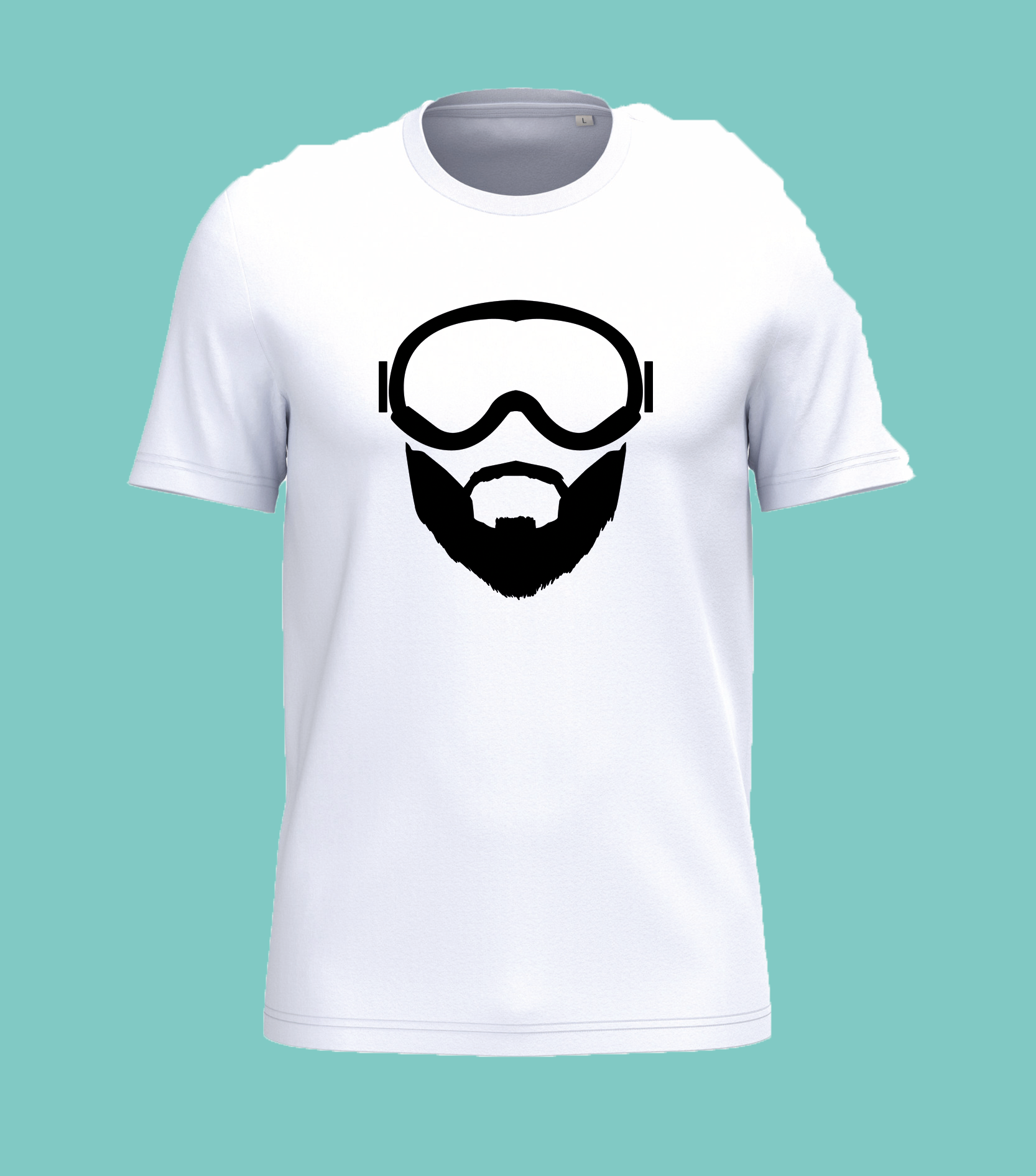 Bearded man whit goggles | Native spirit berg t-shirt | 100% Katoen