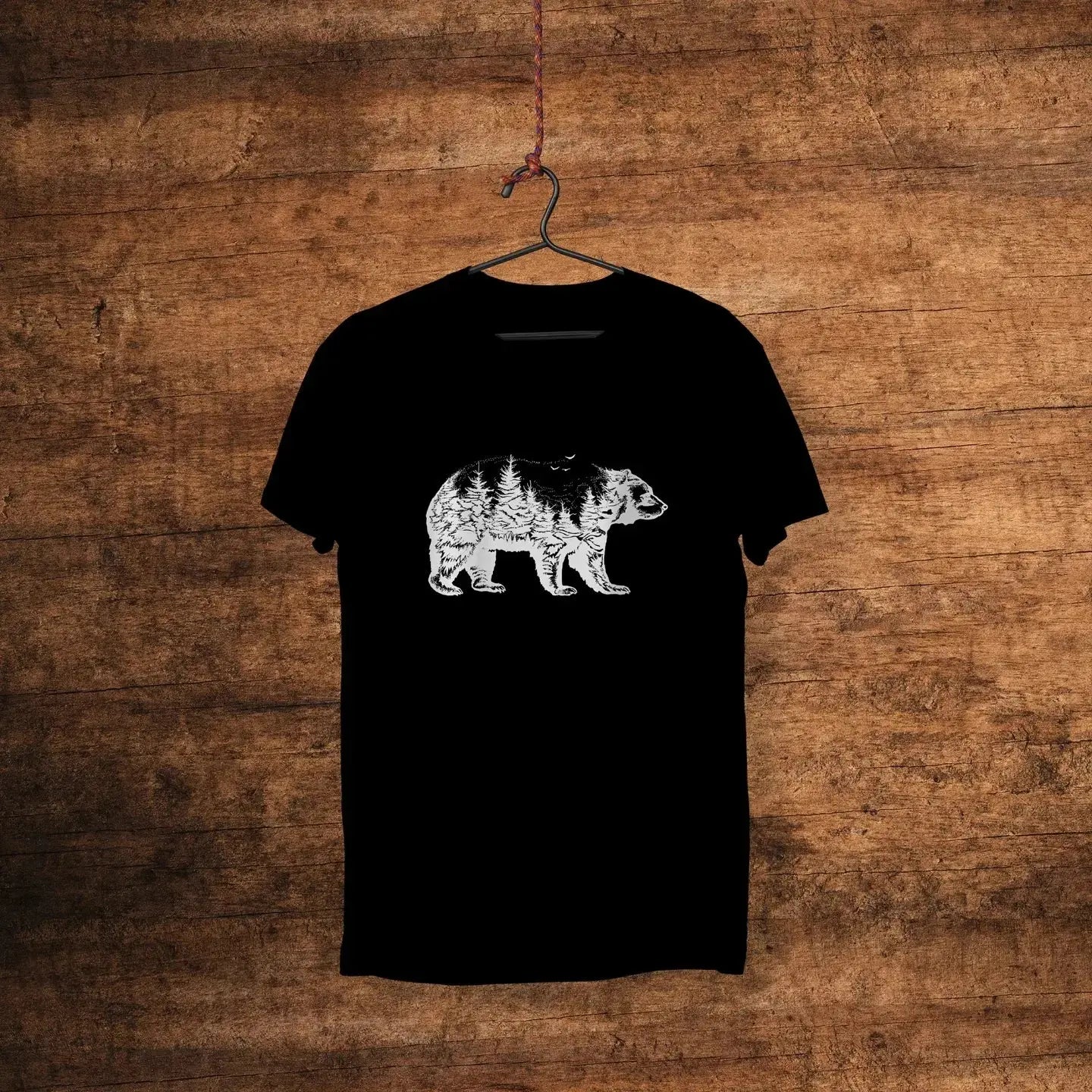 NATIVE SPIRIT t-shirt | Bear in the woods | 100% biologisch